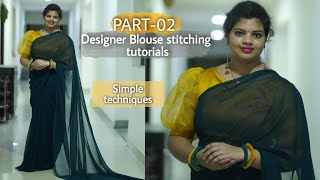 #part-02 now it is very easy to stitch designer blouse #simpletechniques