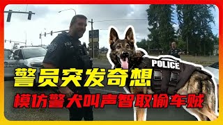 警员突发奇想，模仿警犬叫声智取偷车贼