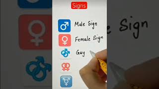 Male sign, Female sign, lesbian, gay, transgender sign