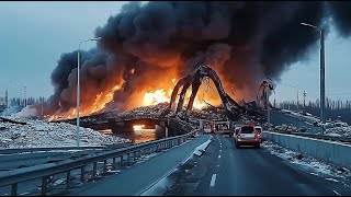 1 MINUTE AGO! F-16 fighter jets destroy Crimean bridge with North Korean elite troops!