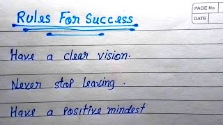 @DKEnglishteachRules For Success | 15 Rules For Success In Life | Study Koro |