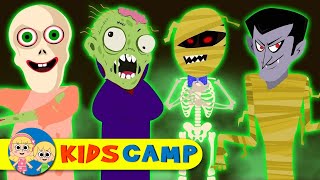 FOUR SPOOKY MONSTERS Having Fun on Halloween Night | Happy Spooky Halloween
