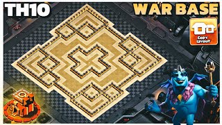 NEW Best Town Hall 10 War Base Link | War Base Design Clash of Clans eps. 314