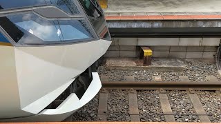 【真横から】 近鉄京都線　SV02編成　しまかぜ　賢島行　京都駅　発車