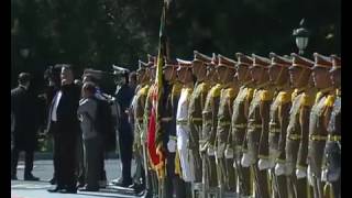 PM Narendra Modi's Ceremonial welcome at Forecourt, Jomhouri Building in Iran