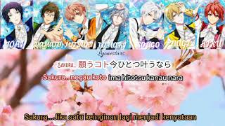 IDOLiSH7 「 SAKURA MESSAGE」 Kanji, Romaji, Sub Indonesia [Color Coded Lyrics]