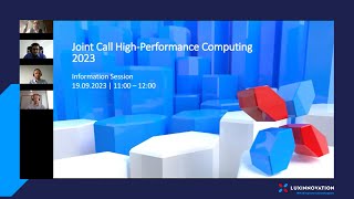 Joint Call High Performance Computing: Information Session