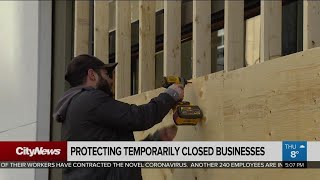 How closed businesses are guarding against break-ins, thefts