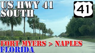 US 41 South - Fort Myers to Naples - Florida - 4K Highway Drive