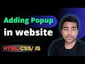 How to add popup in HTML & CSS | Coffee website Popup