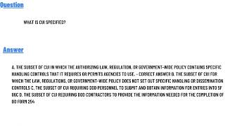 What is CUI Specified?