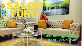 SALON TURU | DEKORASYON FİKİRLERİ | RENK UYUMLARI | SALONU DEĞİŞTİRDİK! | DAMLA HEKİM |