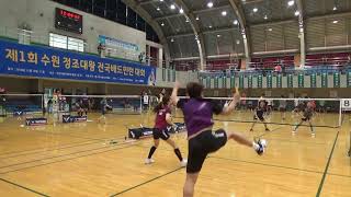 2018제1회수원정조대왕 배드민턴대회 혼복준자강 이승아/최진호 vs 박상오/정미리