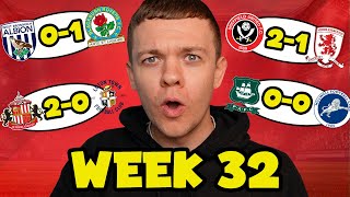 My Championship Week 32 Score Predictions!