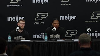 3/4/25 Braden Smith, Gicarri Harris and Fletcher Loyer post-game after Purdue’s win over Rutgers.