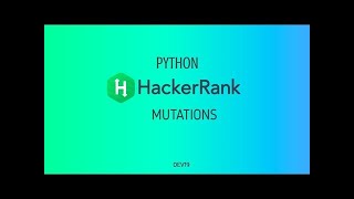 Mutations [HackerRank] using python