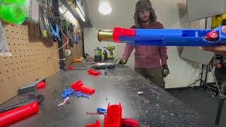 Building a Really Powerful NERF FLAMETHROWER!