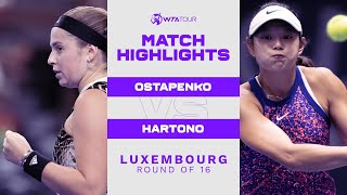 Jelena Ostapenko vs. Arianne Hartono | 2021 Luxembourg Round of 16 | WTA Match Highlights
