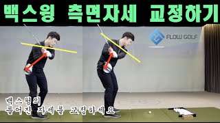 [골프레슨] 백스윙의 틀어진 자세를 교정하기 | 테이크백과 플렛숄더 플레인 | 최대룡프로 | flowgolf