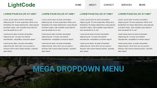 Mega Dropdown Menu using only HTML & CSS