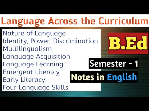 Language Across The Curriculum B.ed Notes | Multilingualism B.ed Notes ...