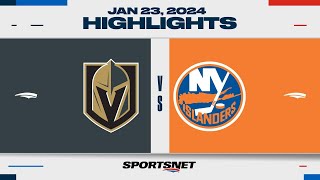 NHL Highlights | Golden Knights vs. Islanders - January 23, 2024