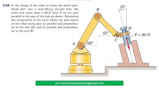 016 Engineering Mechanics : Statics (Ch 2 )/ Solved Problems / ( الميكانيك الهندسي ) حل مسائل ستاتيك