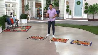 Nourison Layered 2-Piece Coir and Woven Seasonal Doormats on QVC