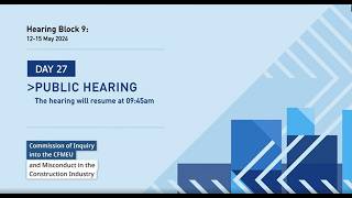 Commission of Inquiry into CFMEU Public Hearing – 14 May 2026