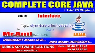 Core Java - Interface - why constructor within the abstract class Part-1