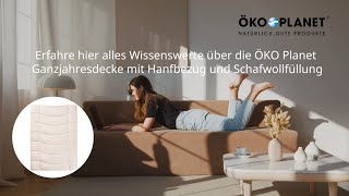 ÖKO Planet präsentiert: ÖKO Planet Ganzjahresdecke Hanf mit Schafwolle Füllung 305002