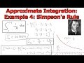 Approximate Integration: Example 4: Simpson's Rule