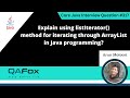 Using listIterator() method for iterating through ArrayList (Core Java Interview Question #317)