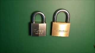 (52) Lock Picking - Zone and Sterling Padlocks Raked wth Bogata