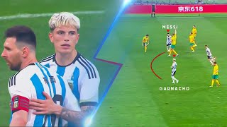 The Day Garnacho Play With Messi! His Legend?