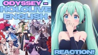 First Time reaction! |【MV】Odyssey - Hololive English (Original Song)