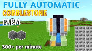 Fully Automatic Cobblestone farm Minecraft pe 1.20 /1.19 cobblestone farm (mcpe/bedrock)