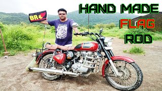 Hand made flag rod for Royal Enfield Classic 350 / बुलेट के लिए हाथ से बनी फ्लैग रॉड - BULLET DADA