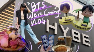 離BTS最近的距離，阿米韓國追星VLOG。HYBE朝聖/柾國吃過的烤肉/BTS拍貼/Jimin爸咖啡