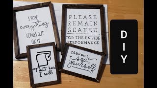 Dollar Tree Diy Farmhouse Bathroom Signs 2019