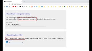 📐Angular Material Input Type Time String