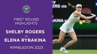 Defending Champ Tested | Shelby Rogers vs Elena Rybakina | First Round Highlights | Wimbledon 2023