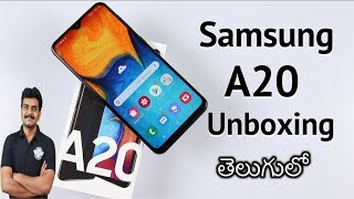 Samsung Galaxy A20 Unboxing \u0026 initial impressions ll in Telugu ll