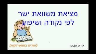 משוואת ישר לפי נקודה ושיפוע