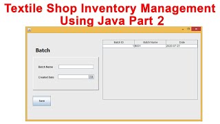 Textile shop Inventory management using Java Part 2