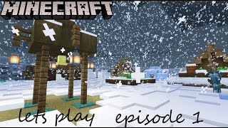Minecraft lets play ep 1 | A frozen wasteland