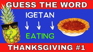 WORD SCRAMBLE GAME - Thanksgiving Quiz #1: Jumbled Letter Puzzle.