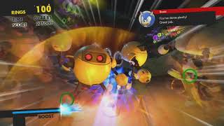 Sonic Forces - Stage 8 All Silver Moon Rings Luminous Forest (Mystic Jungle)