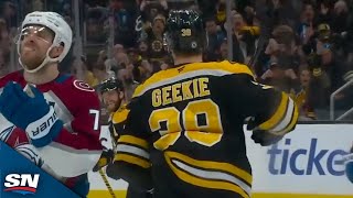 Morgan Geekie Pots Pair Of Consecutive Goals To Give Bruins Lead vs. Avalanche