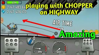 Riding Chopper on highway| Hill climb racing (Mod)| Ajeeb Vehicle|#HillClimbRacing